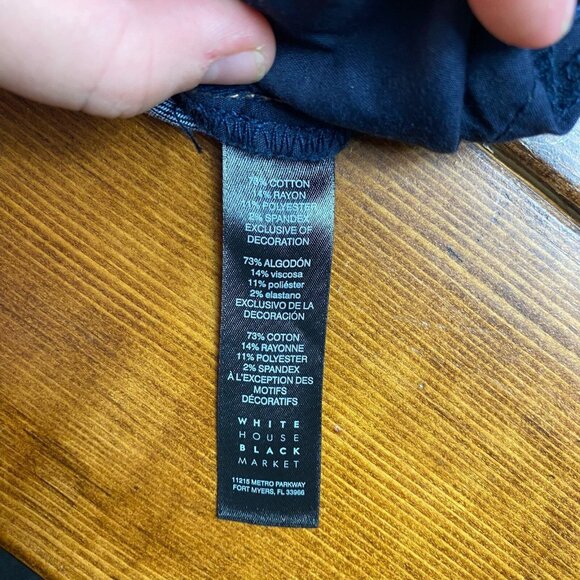 White House Black Market Jeans Women's Size 00 The Skimmer Ripped Dark Wash - Picture 4 of 11